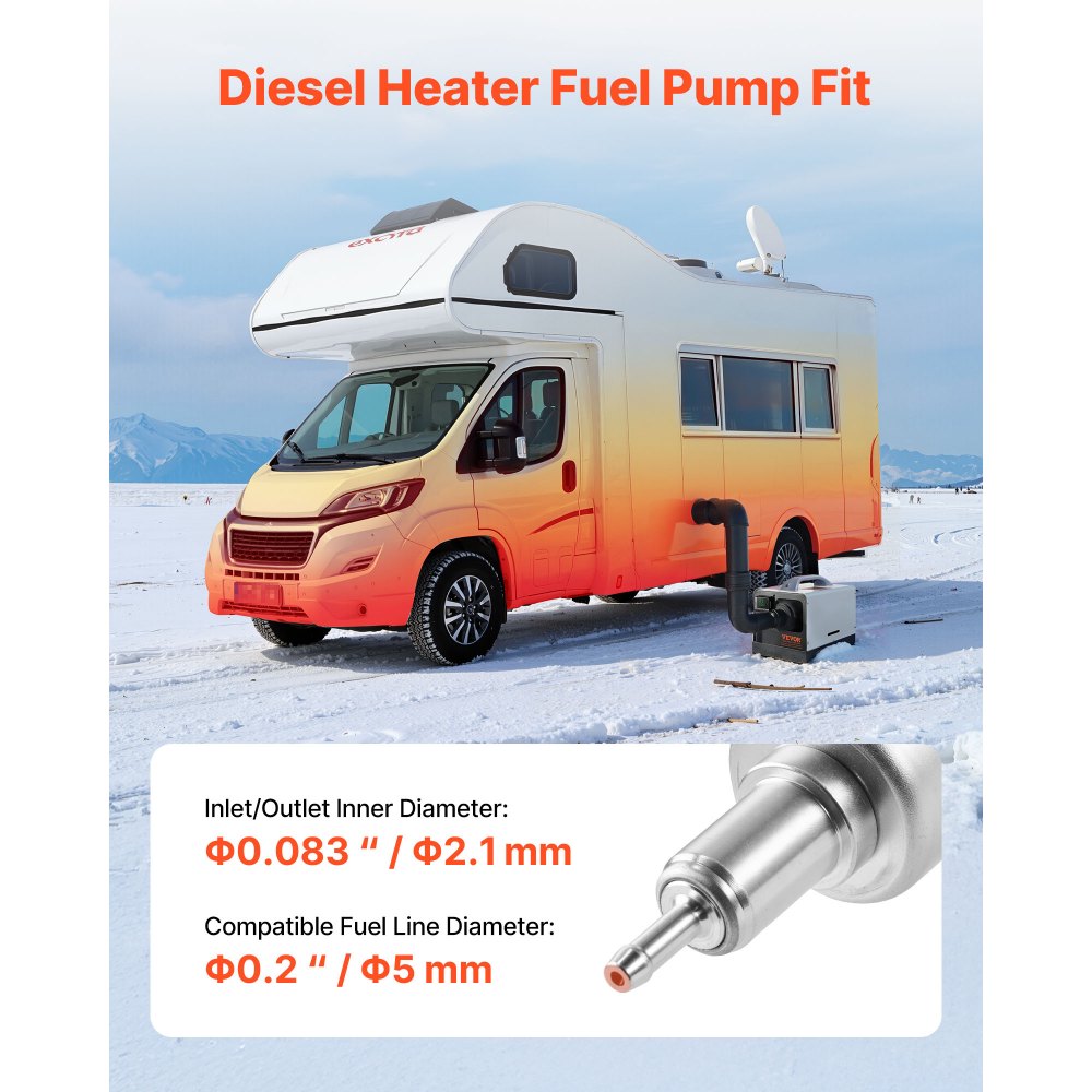 Dieselverwarmer Brandstofpomp 12/24V DC Autoluchtverwarmer Dieselbrandstofdoseerpomp, 22 tot 32 ml Luchtdieselhulpverwarmingspomp voor 2/5/8 kW dieselverwarmers, stil ontwerp, pulstechnologie Dieselverwarmer Brandstofpomp 12/24V DC Autoluchtverwarmer Dieselbrandstofdoseerpomp, 22 tot 32 ml Luchtdieselhulpverwarmingspomp voor 2/5/8 kW dieselverwarmers, stil ontwerp, pulstechnologie