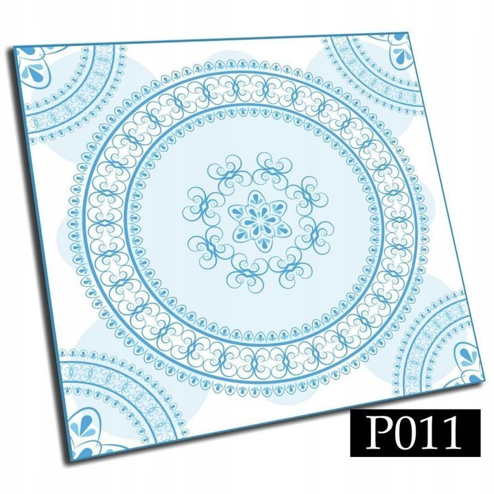 9x selbstklebende PVC-Fliesen, 30x30 cm, dekorative Kreise