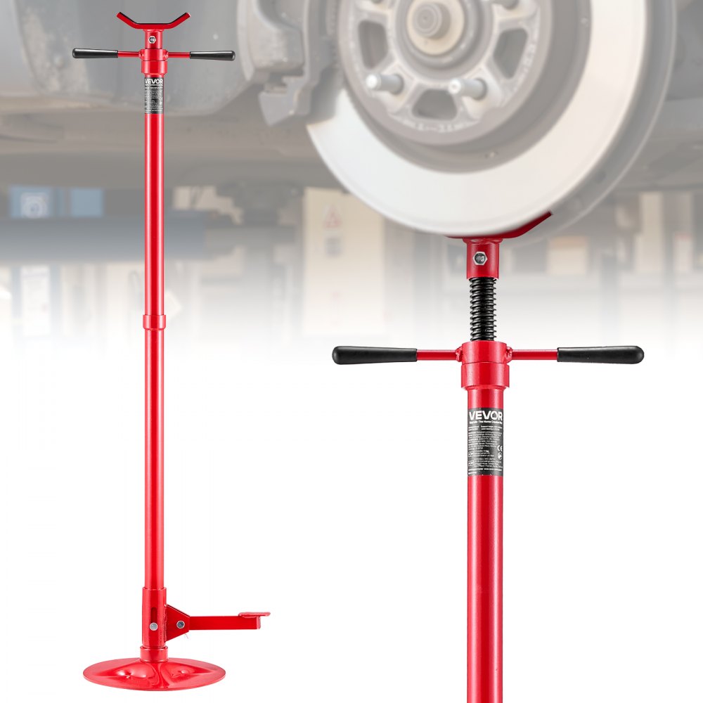 Support de levage 750 kg réglable en hauteur (1320-2032 mm) avec poignée rotative à roulement à billes et pédale pour soutenir les composants du véhicule, réparation automobile
