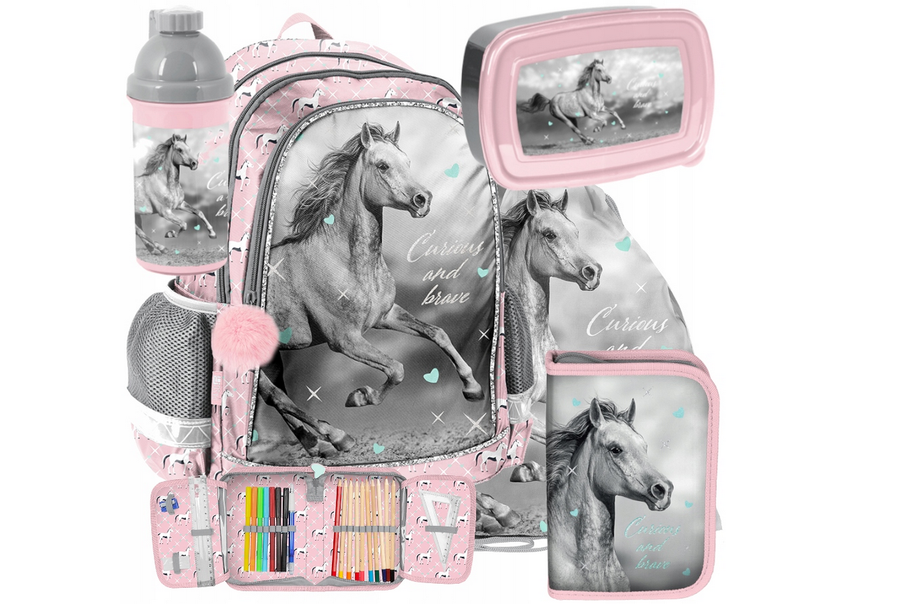 Schulranzen Rucksack Rucksack Schulranzen Pferd XXXL Starterset