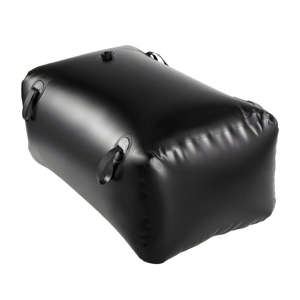 Water Bladder Storage Container, 240L Foldable Water Bag, 1000D PVC Water Container, Leakproof Water Container, Ideal for Camping, Garden Watering, RV & Emergencies, Black
