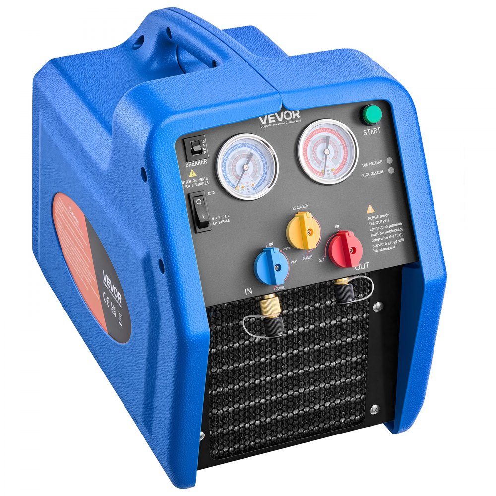 Refrigerant extraction device Portable refrigerant extraction station, 220V/50Hz 1450 rpm. 3/4 HP with single cylinder extraction system for refrigerants A1 and A2L, recovery device for vehicle and home air conditioning systems