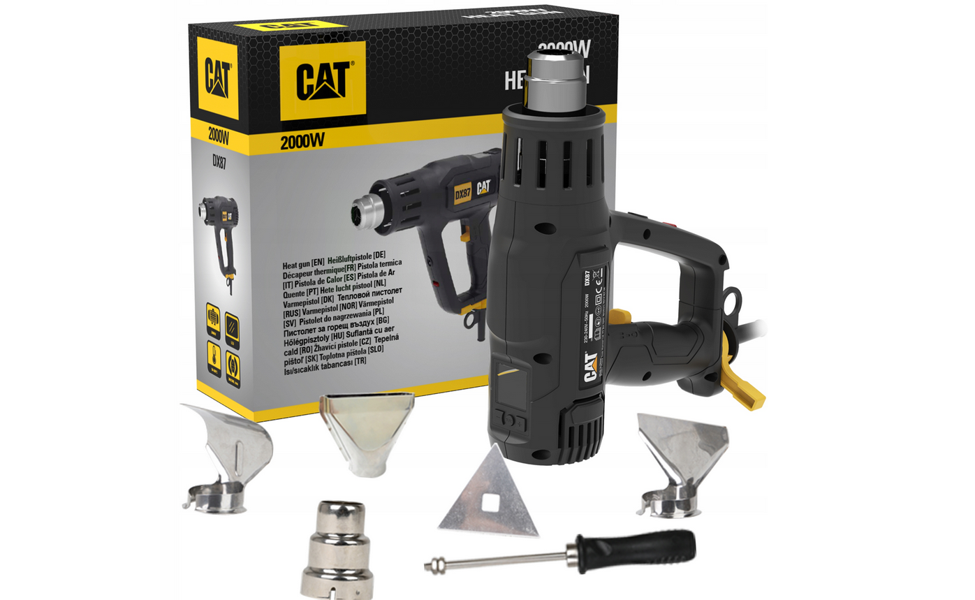 Pistolet à air chaud CAT DX87 2000W contrôle de température 50-600C LCD Pistolet à air chaud CAT DX87 2000W contrôle de température 50-600C LCD