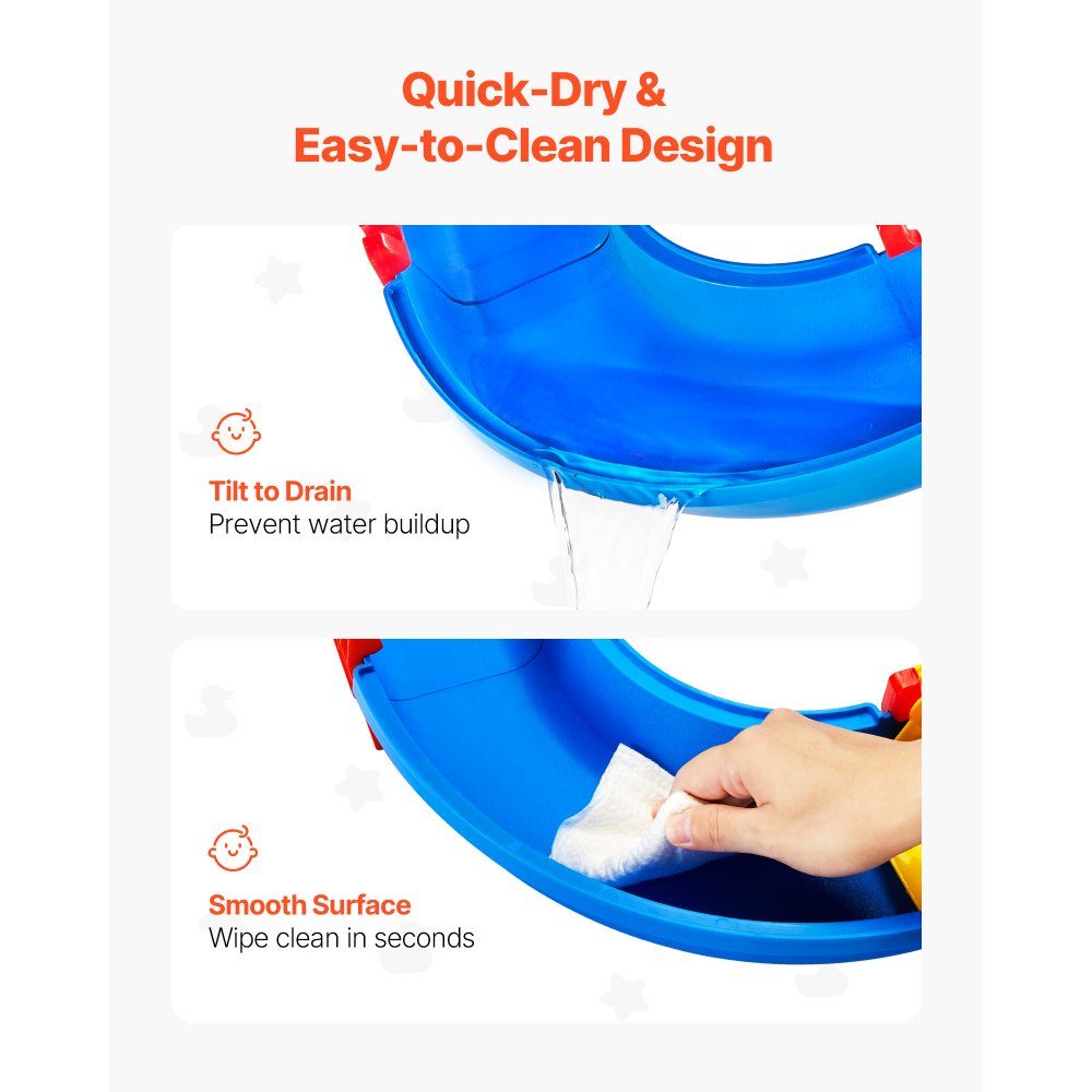 Wassertisch, Wasserspiel-Wasserweg für Kinder, Sommer-Wasserpark-Spielset im Freien mit 39-teiligem Zubehör für Garten, Rasen, Strand, Spieltisch für Jungen und Mädchen ab 3 Jahren