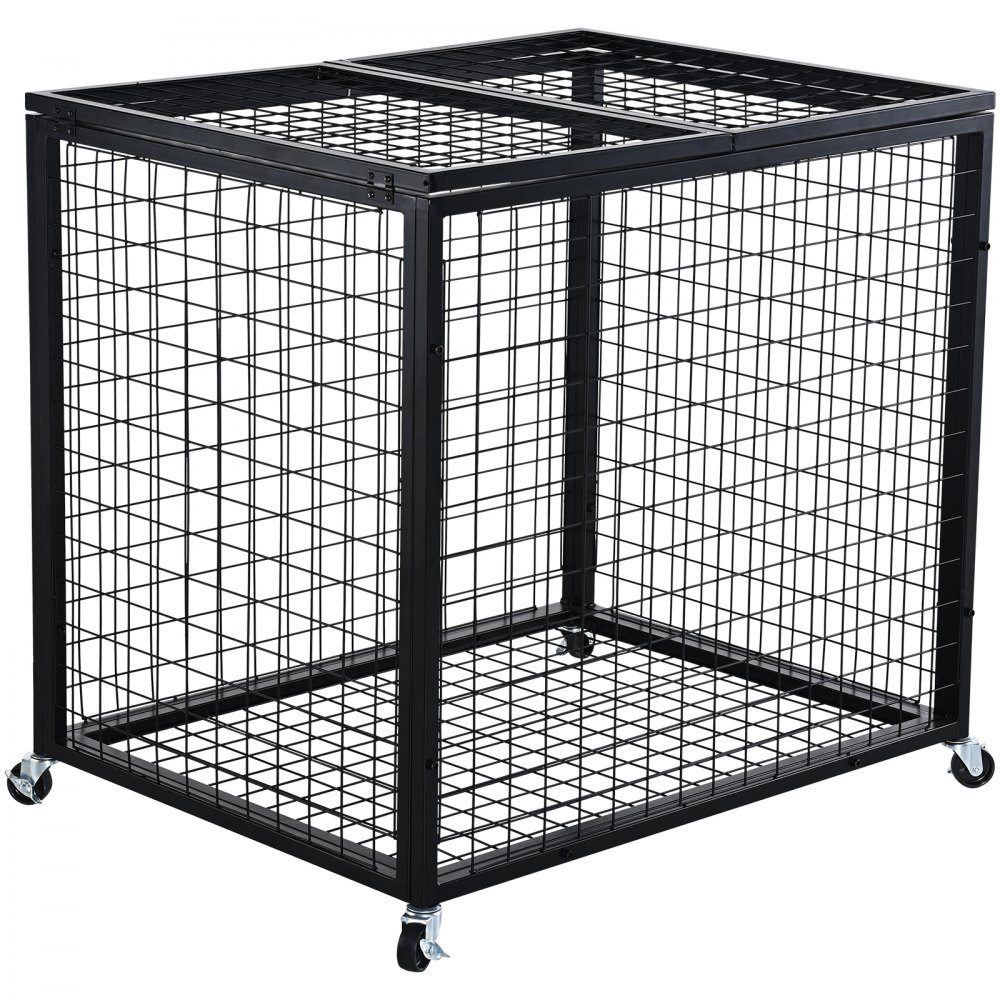 Wózek na piłki 850 x 675 x 825 mm, Piłki sportowe, Zamykana klatka do koszykówki, Klatka na piłki, Sprzęt do sportów halowych na świeżym powietrzu, Stalowy wózek do przechowywania na kółkach do garaży