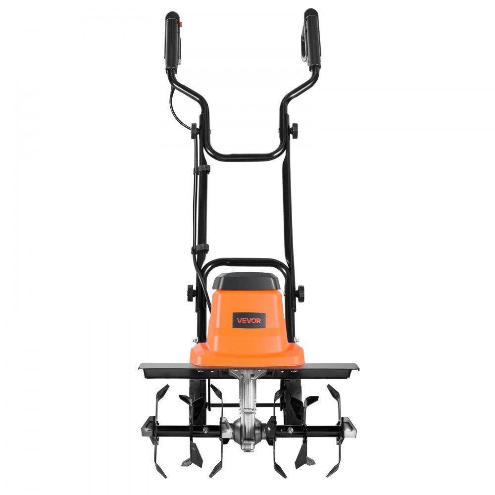 Elektryczna motyka o szerokości roboczej 45 cm, głębokości roboczej 22 cm, motyka z silnikiem o mocy 1500 W, rozdrabniacz gleby, kultywator ze stalowymi zębami i składaną rączką, kultywator do pielęgnacji trawników, podwórek i ogrodów