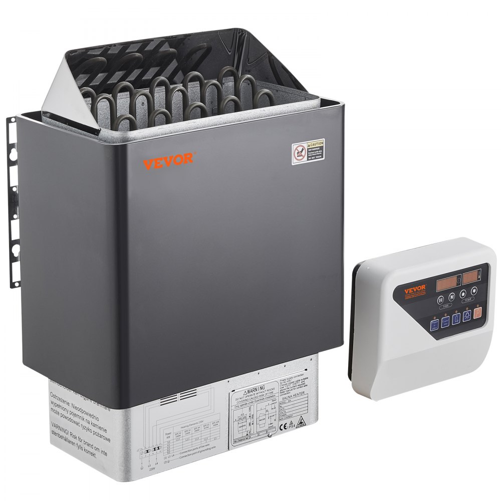 Saunakachel 8 kW 400 V 3N draagbare binnen- en buitensaunakachel met 3 uur timer digitale bediening voor 8-12 m³ thuis commercieel gebruik in spa-douches in hotels Max. 110°C Saunakachel 8 kW 400 V 3N draagbare binnen- en buitensaunakachel met 3 uur timer digitale bediening voor 8-12 m³ thuis commercieel gebruik in spa-douches in hotels Max. 110°C