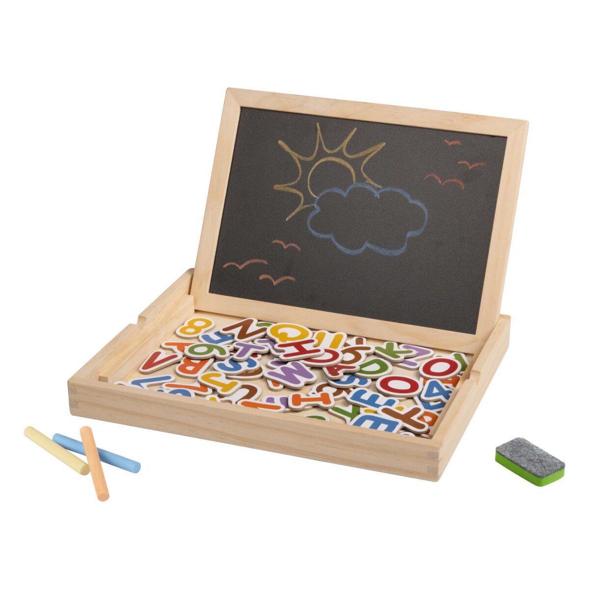 lupilu® Schließfachspiel / Magnetbox Bauernhof-Puzzle / Magnetbox Zahlen und ABC
