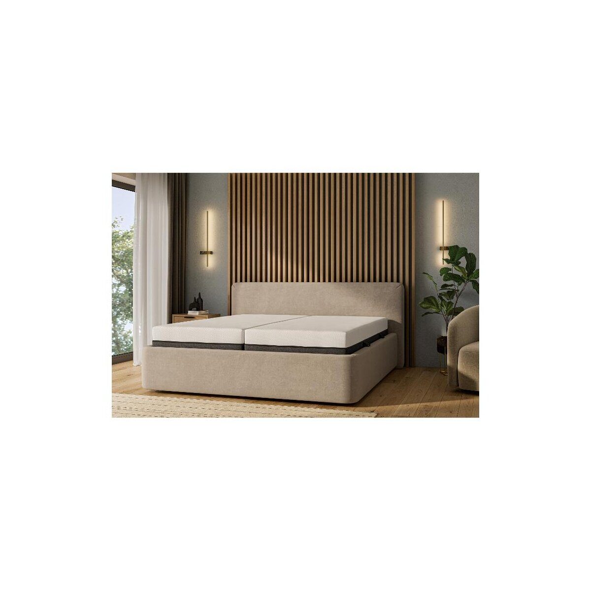 LIVARNO home Royal Support Visco 7-Zonen 1000 Taschenfederkernmatratze, H3, 80 x 200 cm