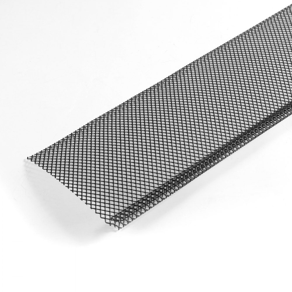 40 stuks gootbeschermers 152,4 mm, bladbeschermingsnet van gepoedercoat staal, gootbladbeschermers op maat te knippen met een totale lengte van 36,58 m, bladbeschermers met gaten van 6 mm voor huizen, carports, zwart