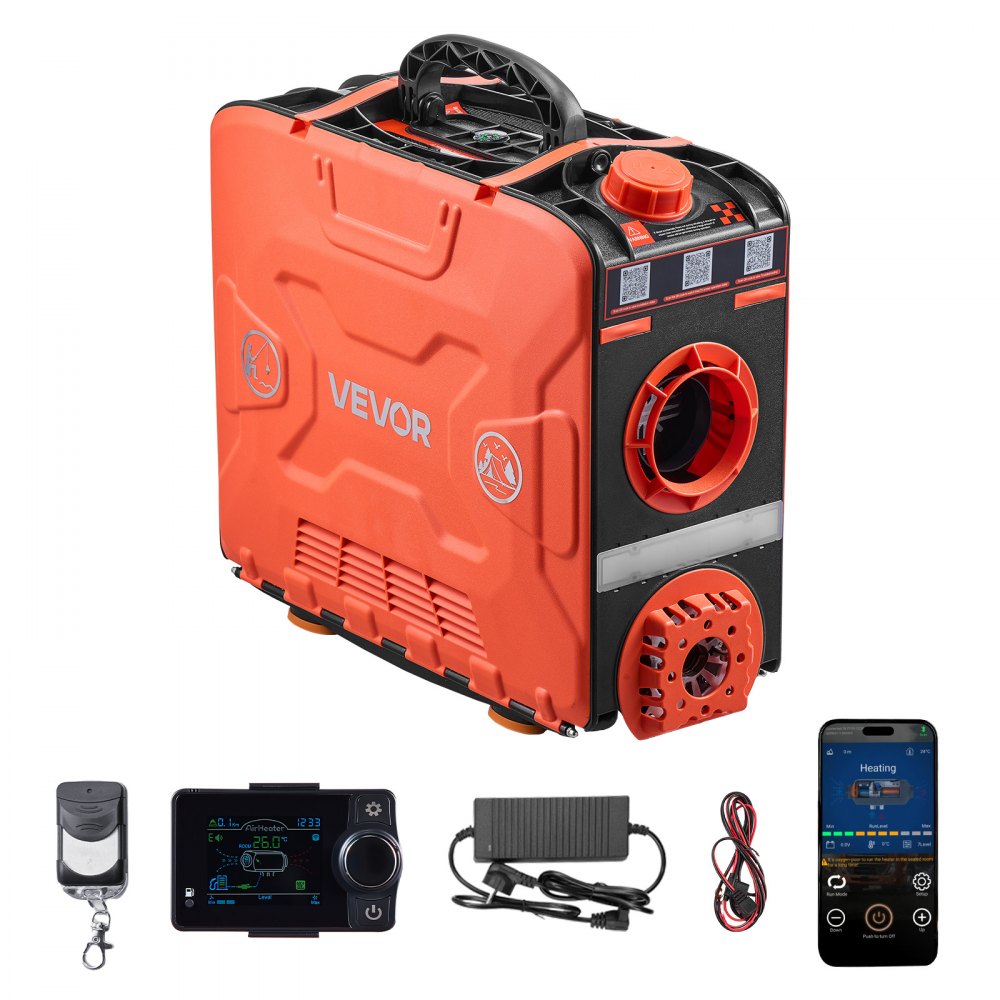 Diesel Heater 5-8KW DC 12V Portable All in One Diesel Air Heater with Bluetooth App Control, Remote Control & LCD Screen, 4.5L Fuel Tank for Vehicles Vans RVs