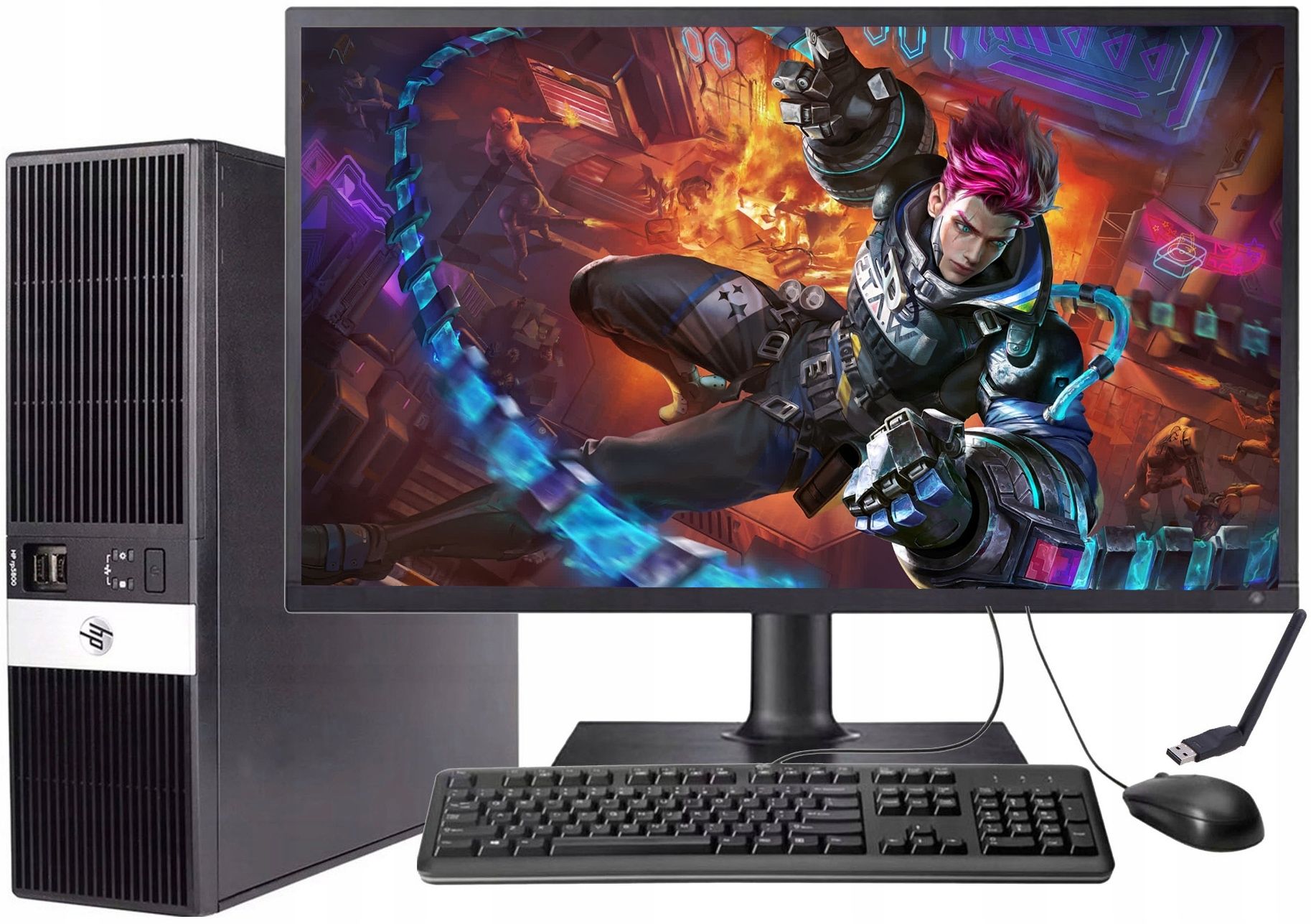 Zestaw do gier dla początkujących z 24-calowym monitorem – HP i3, 8 GB RAM, dyskiem SSD i systemem Windows 10 Zestaw do gier dla początkujących z 24-calowym monitorem – HP i3, 8 GB RAM, dyskiem SSD i systemem Windows 10