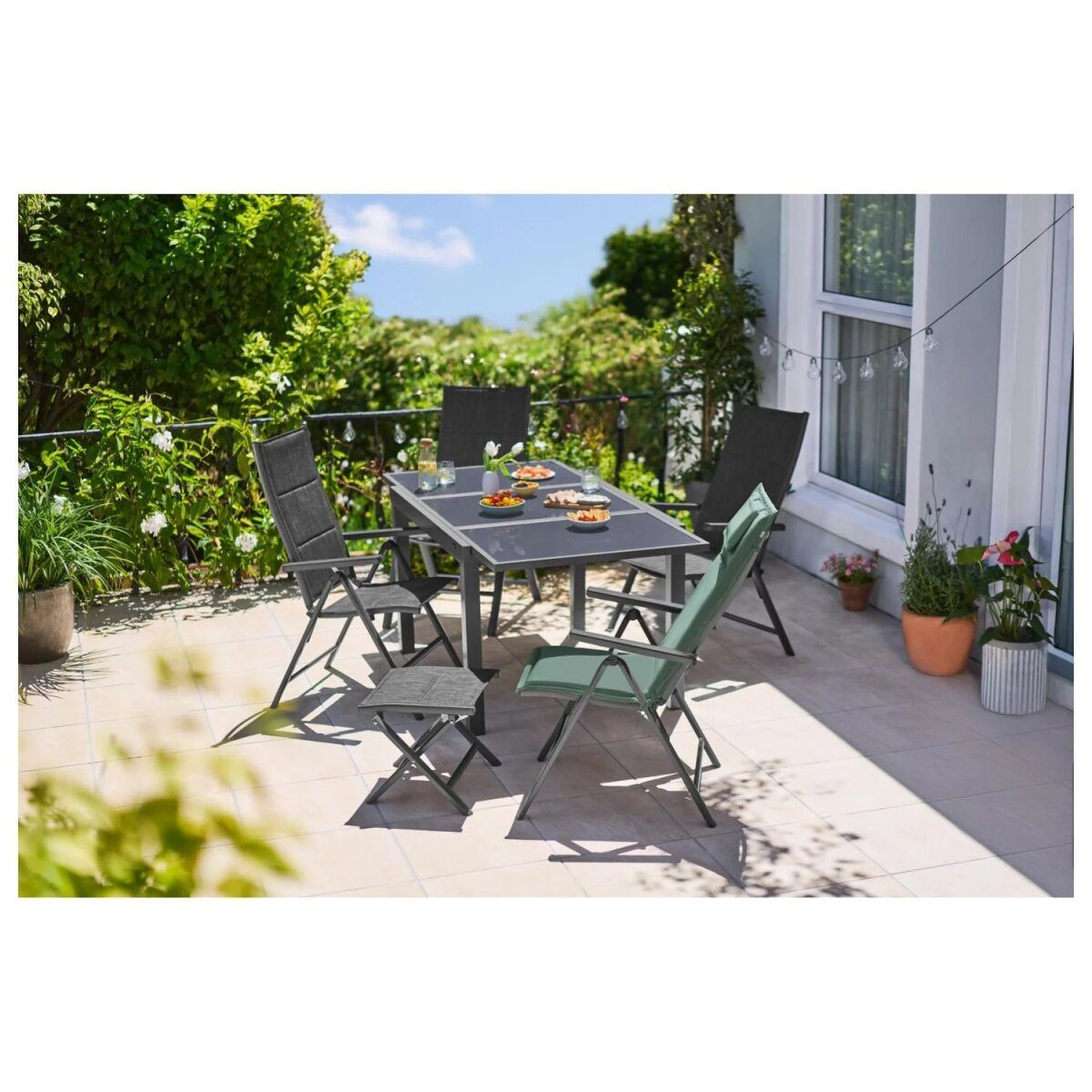 Chaise pliante en aluminium LIVARNO® « Toronto », en 2 parties