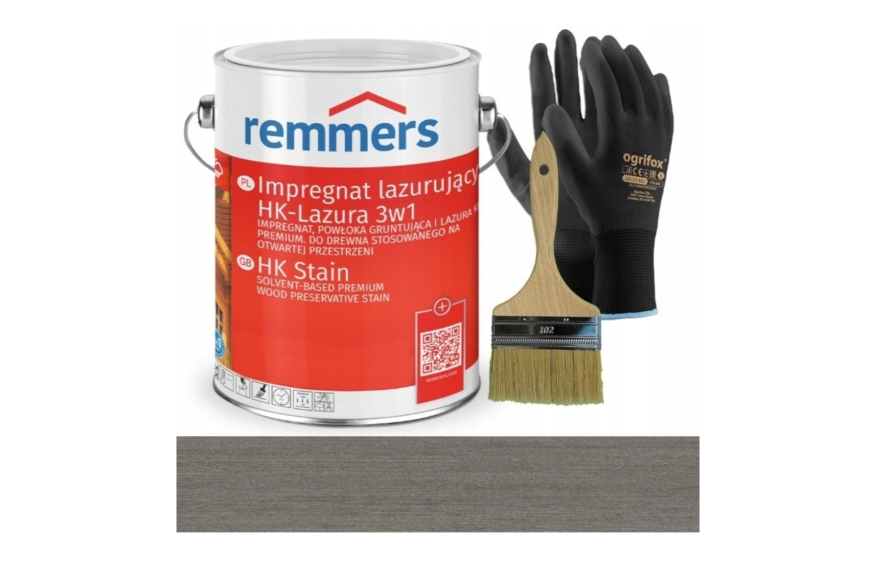 Remmers HK Lasur 3in1 (imprégnation, apprêt et vernis) 5L dans la couleur graphite Remmers HK Lasur 3in1 (imprégnation, apprêt et vernis) 5L dans la couleur graphite