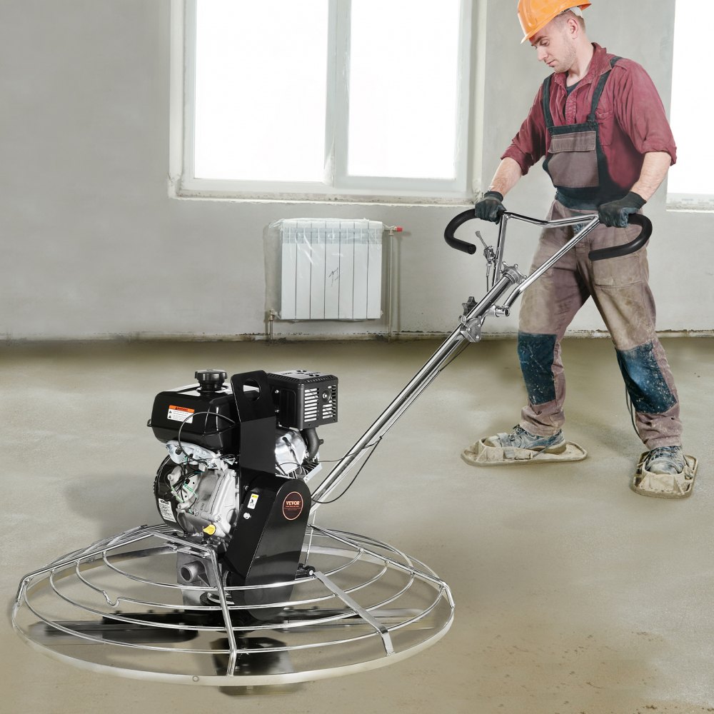 Power Trowel, 46 Inch Hand-Held Cement Trowel with Trowel Pan, 14 HP Gas Powered Surface Trowel for Smooth Concrete Surfaces, Heavy Duty Commercial Screed Concrete Cement with Trowel Blade, Orange Power Trowel, 46 Inch Hand-Held Cement Trowel with Trowel Pan, 14 HP Gas Powered Surface Trowel for Smooth Concrete Surfaces, Heavy Duty Commercial Screed Concrete Cement with Trowel Blade, Orange