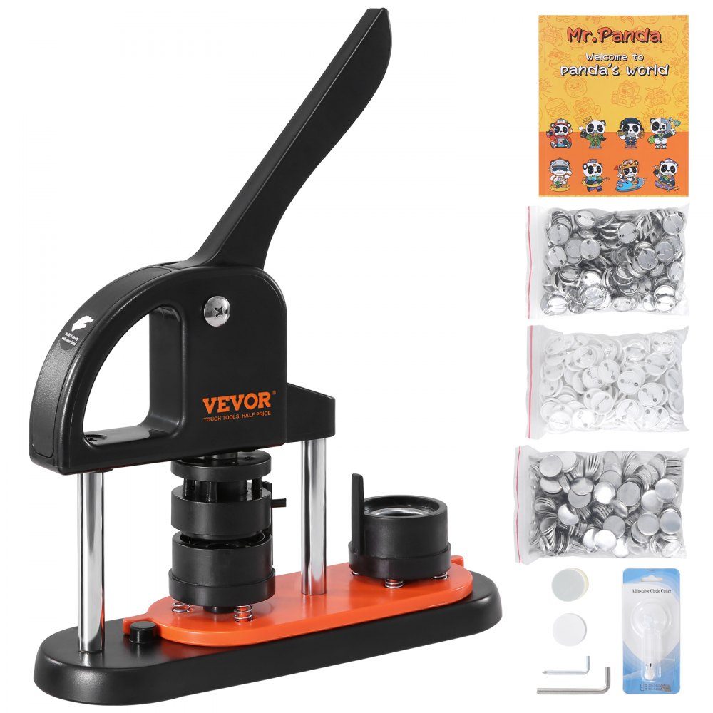 Button machine button machine 32 mm 500 pieces. Badge Punch Press, Button Press, DIY Badge Press Machine, Pinback Button Maker for Personalized Badges, Including Magic Book and Circle Cutter