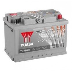 Yuasa 80ah 760a P+ Ybx5096 accu's