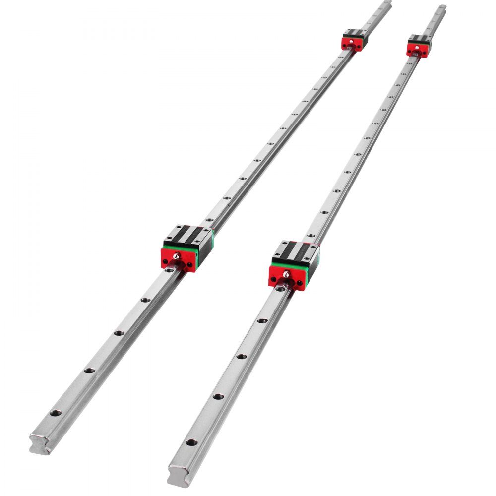 Rail linéaire 15CA, jeu de glissières à roulement linéaire avec 2 arbres de rail 20 de 1500 mm et 4 blocs de patins de roulement