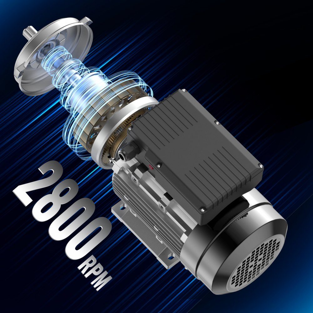 1,1 kW Elektromotor 2800 U/min AC 220–240 V 7,1 A 90S B3 Rahmen Luftkompressormotor einphasig 24 mm Keilwelle Rechts-/Linksdrehung für landwirtschaftliche Maschinen und allgemeine Geräte