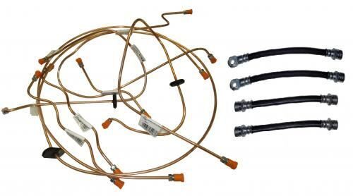 Brake line set brake hoses 126p rigid flexible