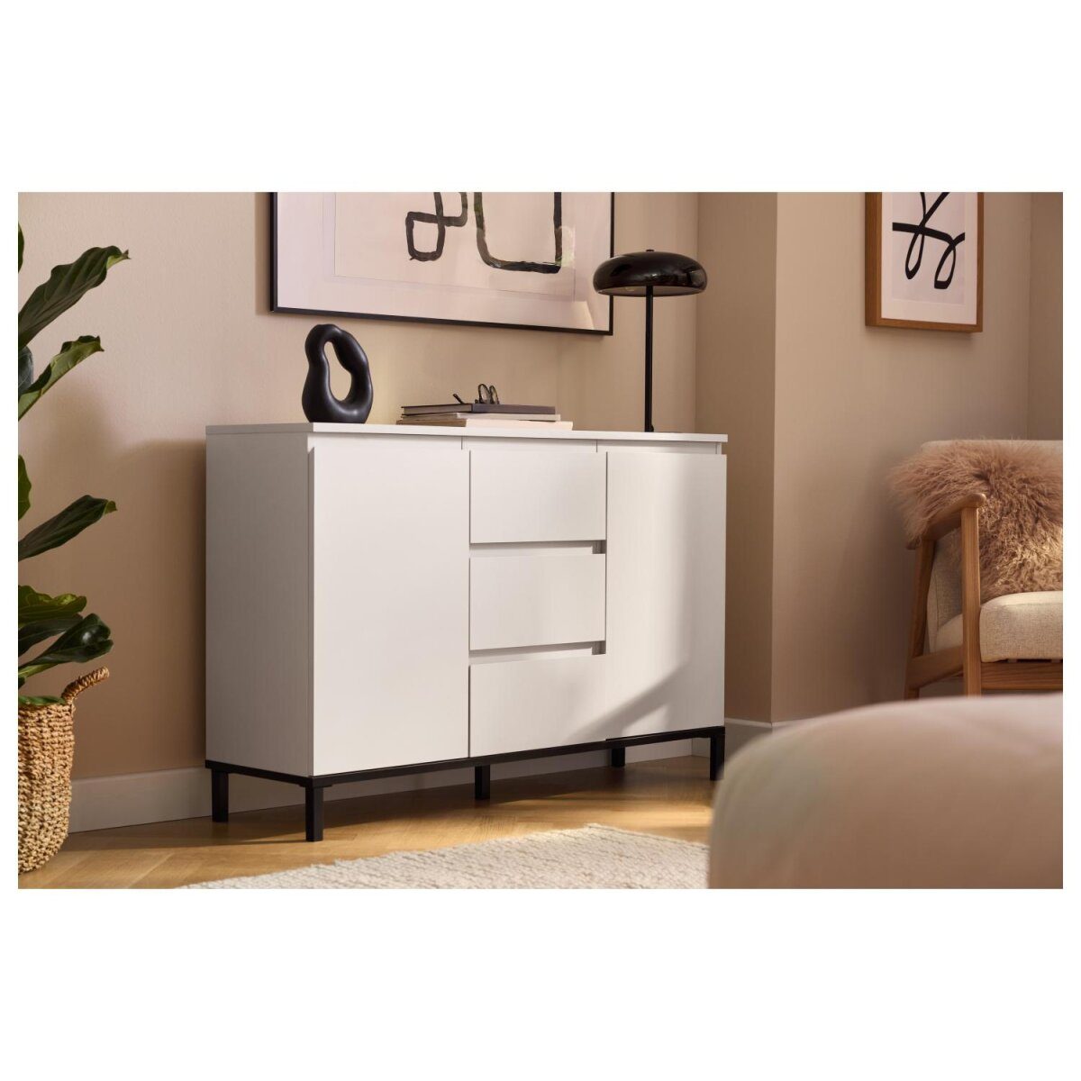 Komoda LIVARNO® z 2 drzwiami i 3 szufladami, kolor kaszmirowy