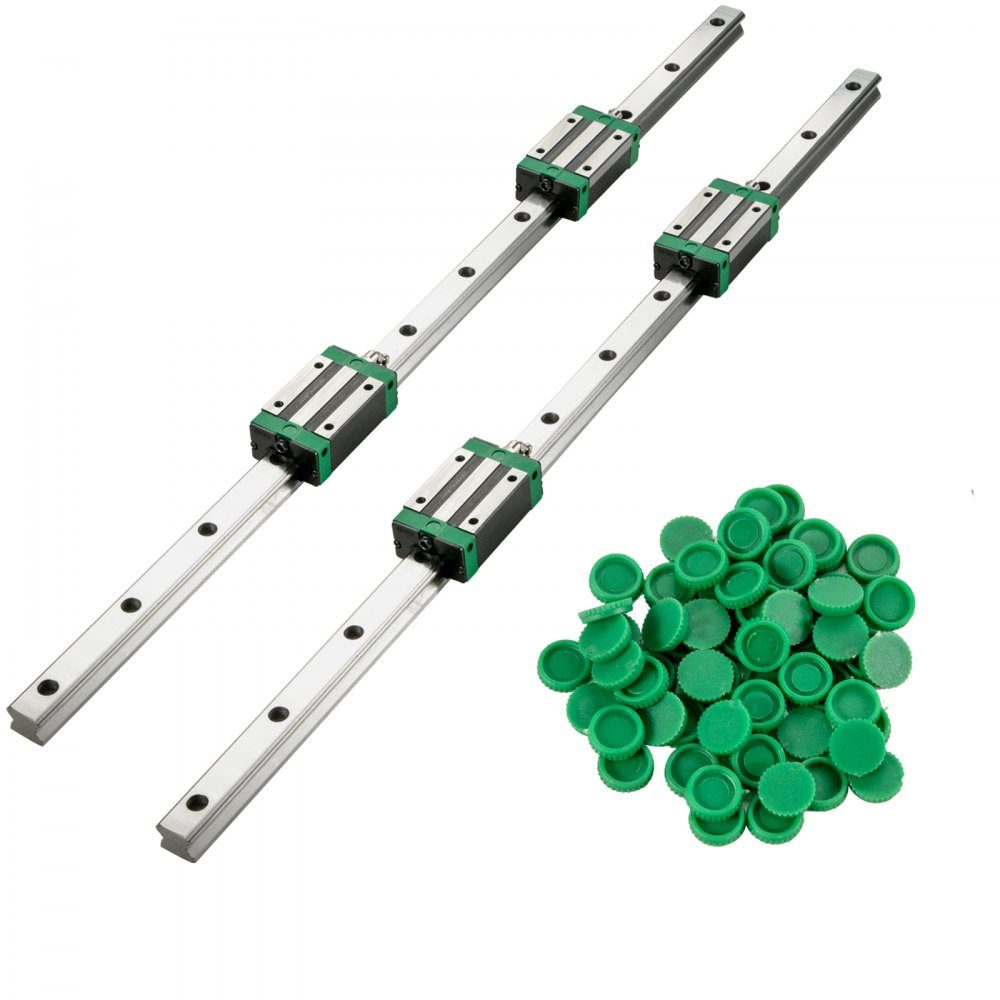 Linear Guide HSR 20 Series Linear Rails, 1700mm Length Linear Shaft CNC Linear Guide with 4 HSR 20 UU Bearing Blocks, Linear Guide Rail for CNC Machine, Lathes, Linear Guide Rail