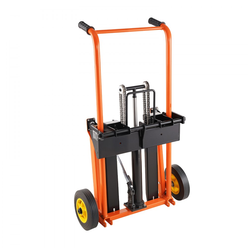 Handstapler 205 kg, Plattformstapler mit Gabelstaplertisch, max. Hubhöhe 90 cm, Materialhub-Windenstapler, Plattformstapler, Handstapler, Hubwagen, Orange & Schwarz Handstapler 205 kg, Plattformstapler mit Gabelstaplertisch, max. Hubhöhe 90 cm, Materialhub-Windenstapler, Plattformstapler, Handstapler, Hubwagen, Orange & Schwarz