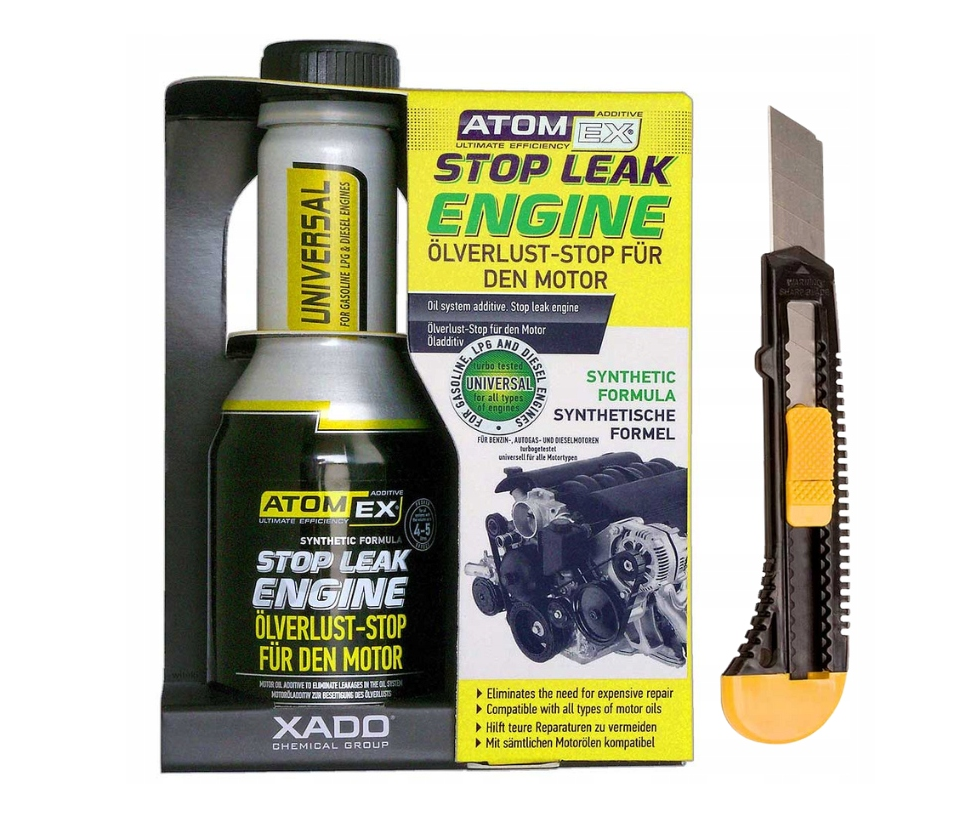 XADO Stop Leak Engine beseitigt Motorlecks und macht die Dichtungen flexibler. Ölzusatz