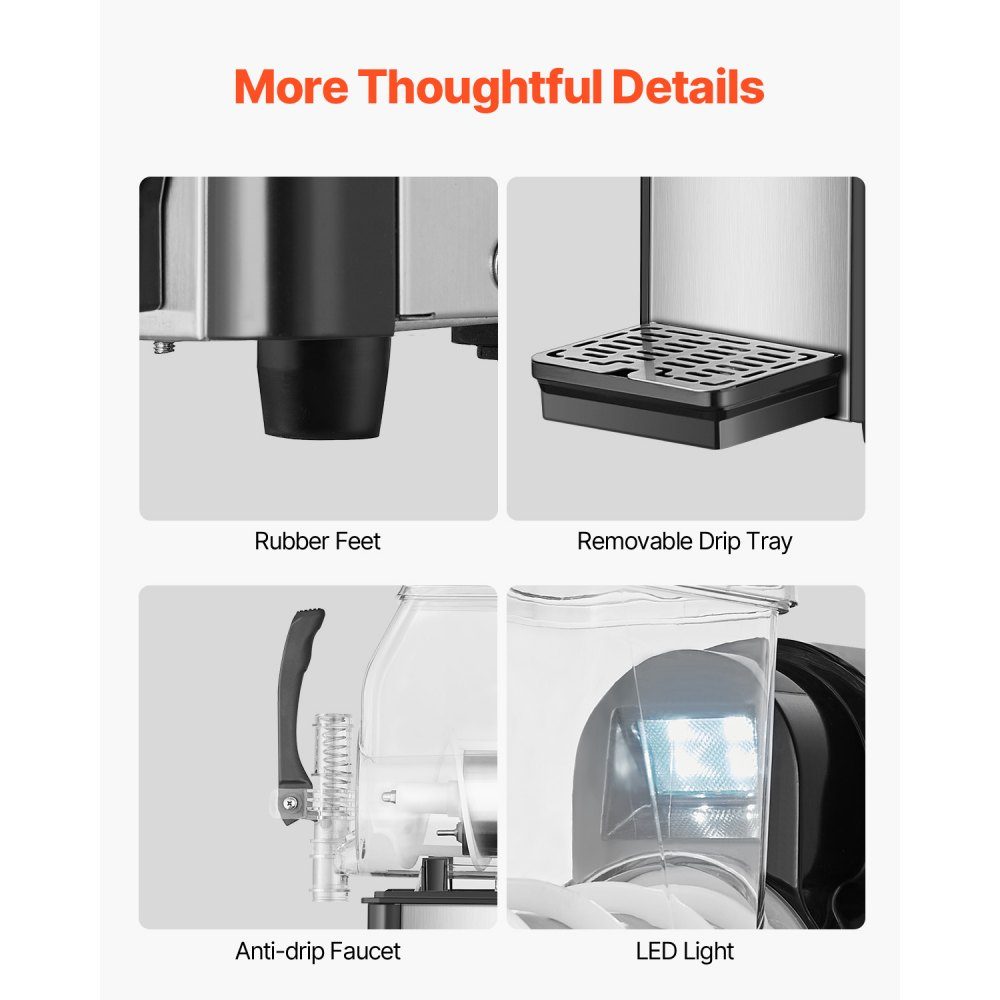 Commercial Slush Ice Cream Machine 4L Single Tank Frozen Drink Machine 16 Cup Stainless Steel Slush Ice Cream Machine with Keyboard Soft Ice Cream Machine for Party Restaurant Cafe Bar Black