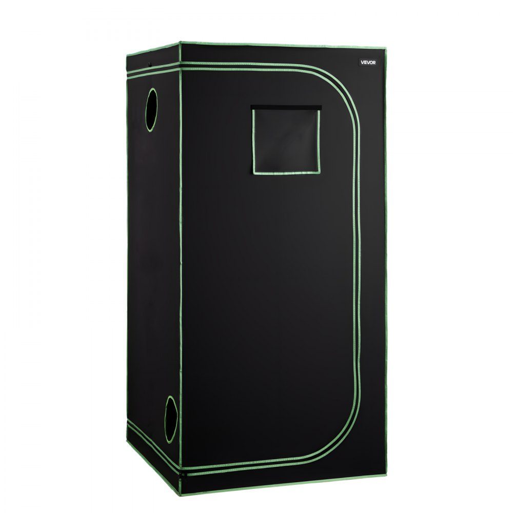 Grow Tent 100x100x200cm Grow Box 600D High Reflective Mylar Indoor Plant Tent with Observation Window, Floor Tray and Zipper, Greenhouse Grow Tents for Fruits, Flowers and Vegetables