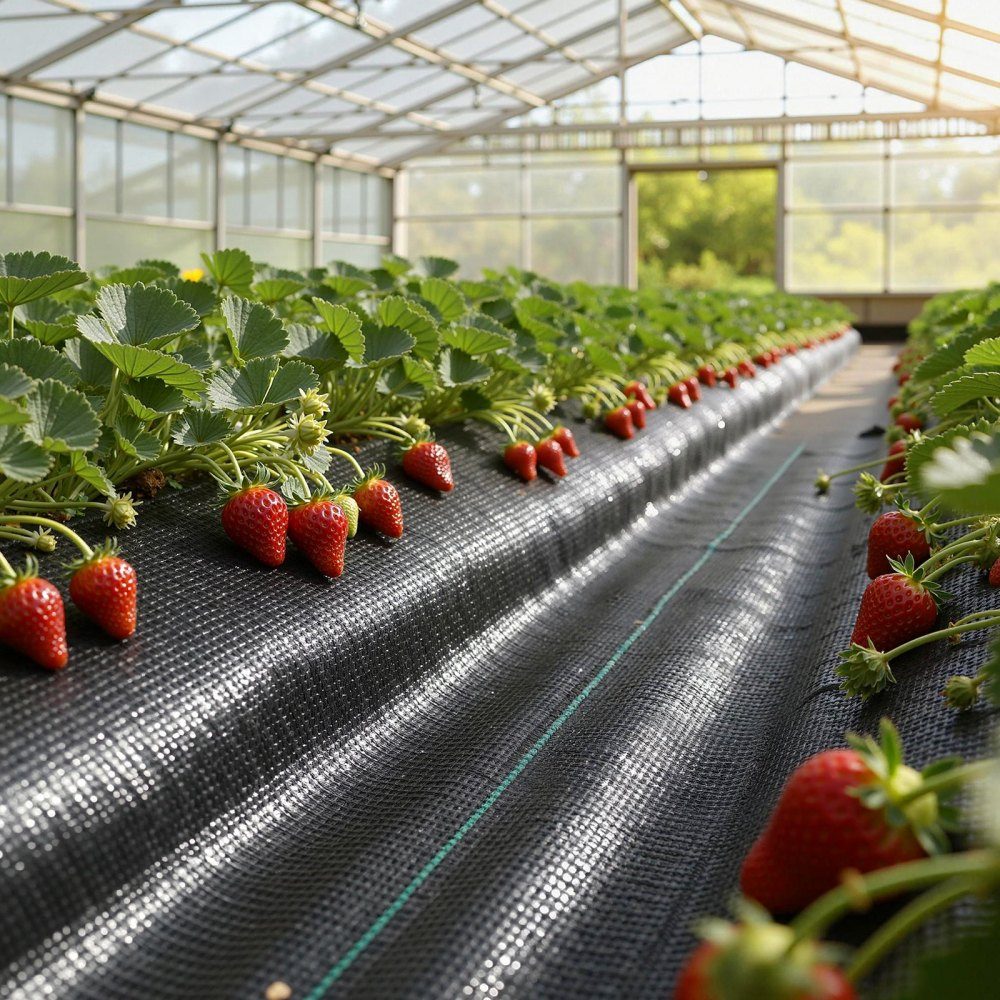 Unkrautvlies 1,8 x 76,2 m, Gartenvlies 168 g/㎡, Unkrautmatte aus Polypropylen, Unkrautfolie mit hoher Belüftungsdrainage, Wurzelsperre gegen Unkraut für Gewächshaus-Bauerngarten, Schwarz