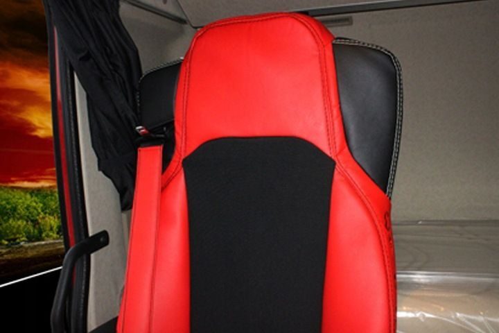 Housses de siège de camion Actros fabriquées à la main et de haute qualité, MERCEDES ACTROS MP4 MP 4, combinaison rouge, ensemble complet