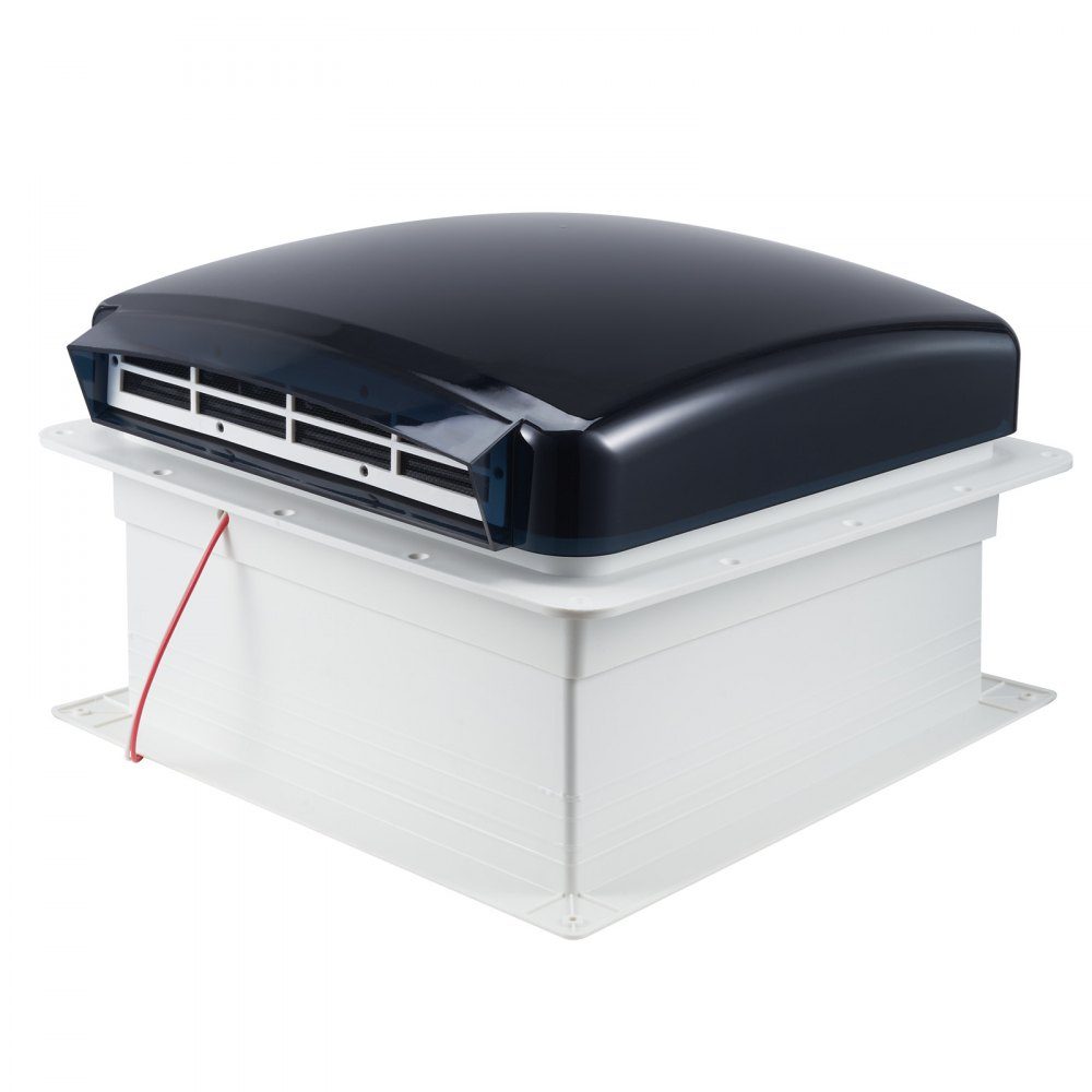 Ventilateur de toit pour camping-car, 410 x 410 x 252 mm, ventilateur de toit réversible 12 V, 10 vitesses, avec télécommande, housse de pluie, couvercle électrique, ventilateur d'extraction, ventilation de toit, adapté aux bouches d'aération de toit de c