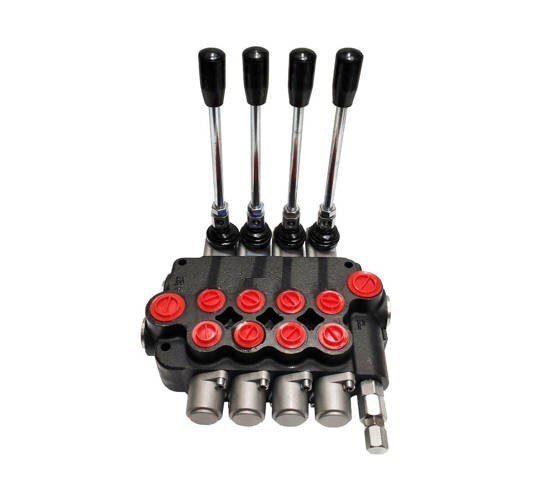 Hydraulic valve hydraulic distributor hand control valve 4-fold 80L