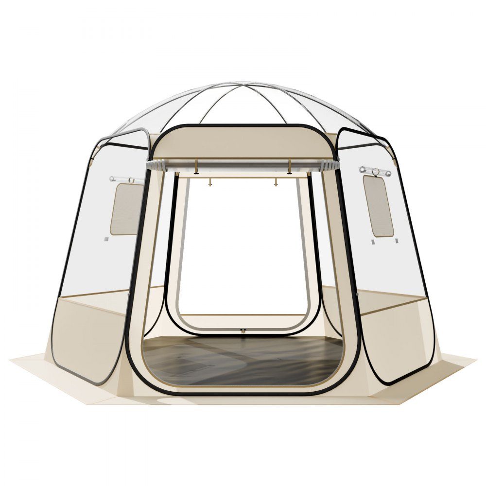 Namiot Pop Up Bubble 305x275x220cm Przezroczysty namiot kempingowy Namiot ogrodowy z kopułą Igloo z systemem Windows Namiot sportowy Panoramiczny widok 540° dla 4-8 osób Patio podwórko