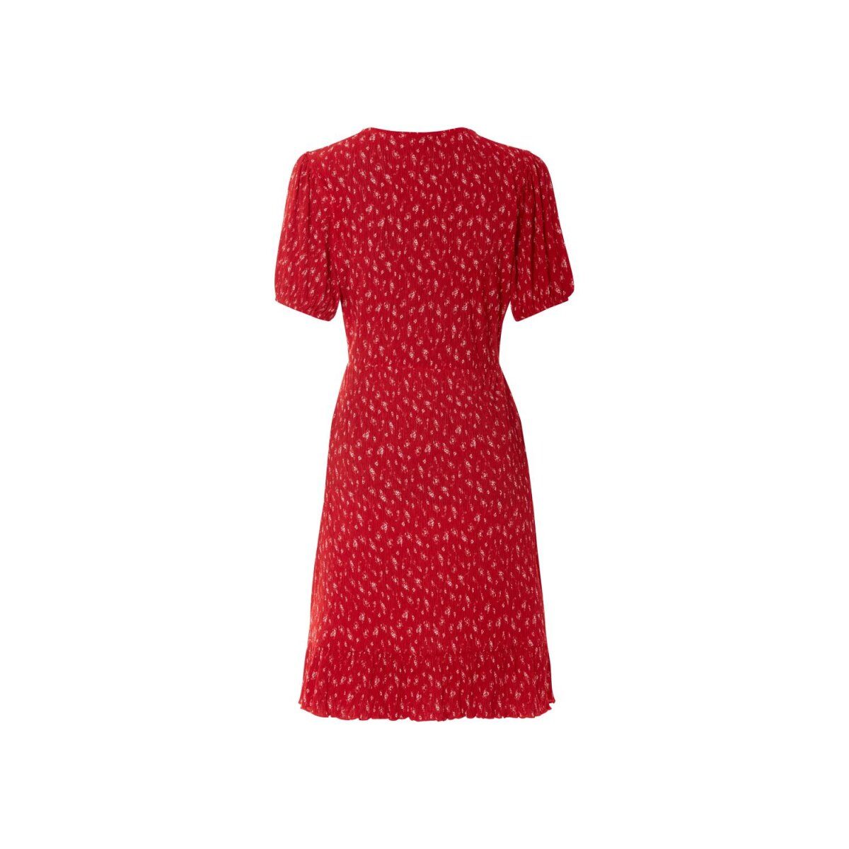 esmara® Damen Kleid, mit V-Ausschnitt (Rot, M (40/42))