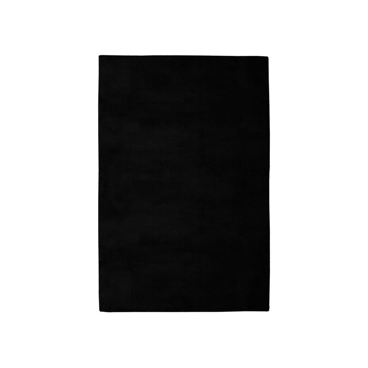 Obsession My Cha Cha 535 Rabbit Fur Feel Rug Suitable for Underfloor Heating (Rectangular, Black, 160 x 230 cm)