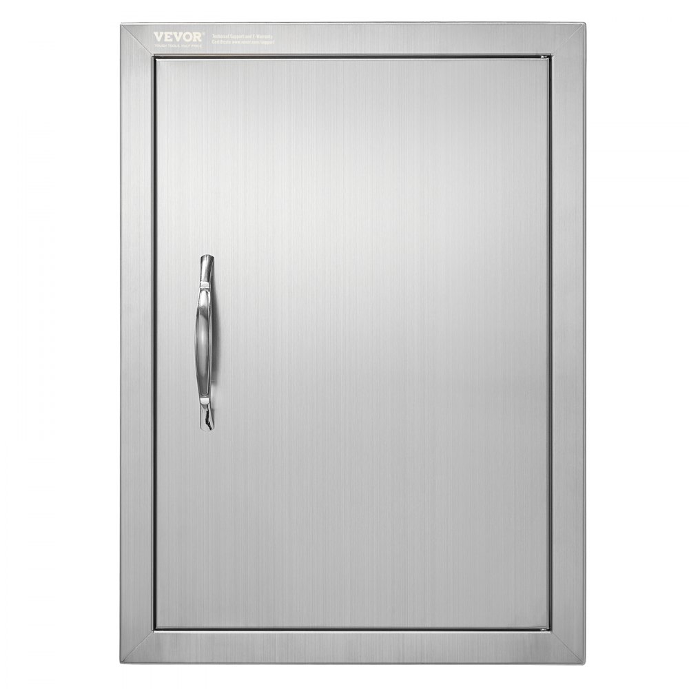 Grill Access Door, 407 x 559 x 46mm, Single Outdoor Kitchen Door, Flush Mounted Stainless Steel Door, Vertical Wall Door with Handle, for Grill Island, Grill Station, Outdoor Cabinet etc Grill Access Door, 407 x 559 x 46mm, Single Outdoor Kitchen Door, Flush Mounted Stainless Steel Door, Vertical Wall Door with Handle, for Grill Island, Grill Station, Outdoor Cabinet etc