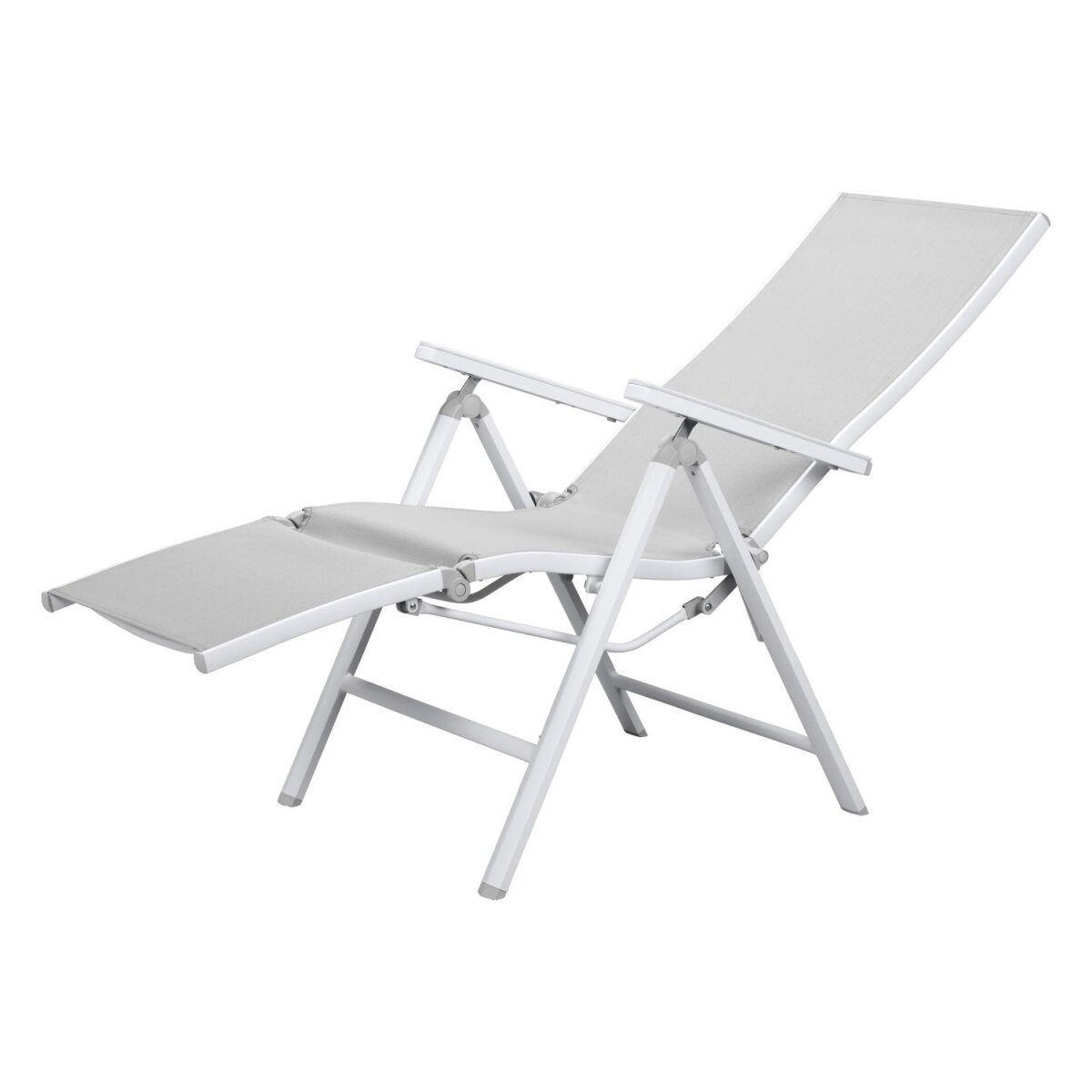 LIVARNO HOME Fauteuil de relaxation « Houston » en aluminium, blanc