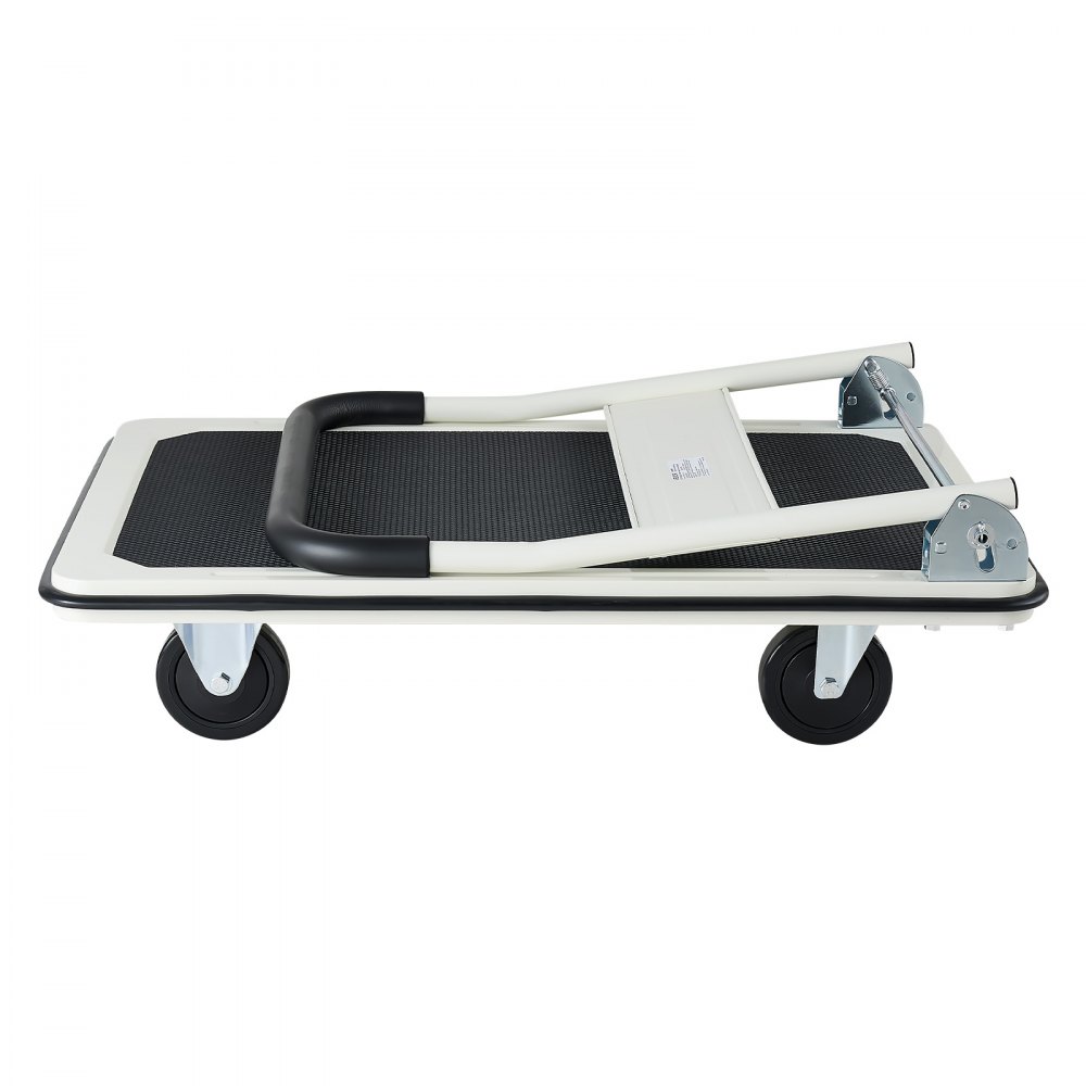 Foldable platform trolley 300 kg, transport trolley with swivel castor, hand trolley loading area with anti-slip coating, transport aid for easy storage, 900x610x870 mm trolley Foldable platform trolley 300 kg, transport trolley with swivel castor, hand trolley loading area with anti-slip coating, transport aid for easy storage, 900x610x870 mm trolley