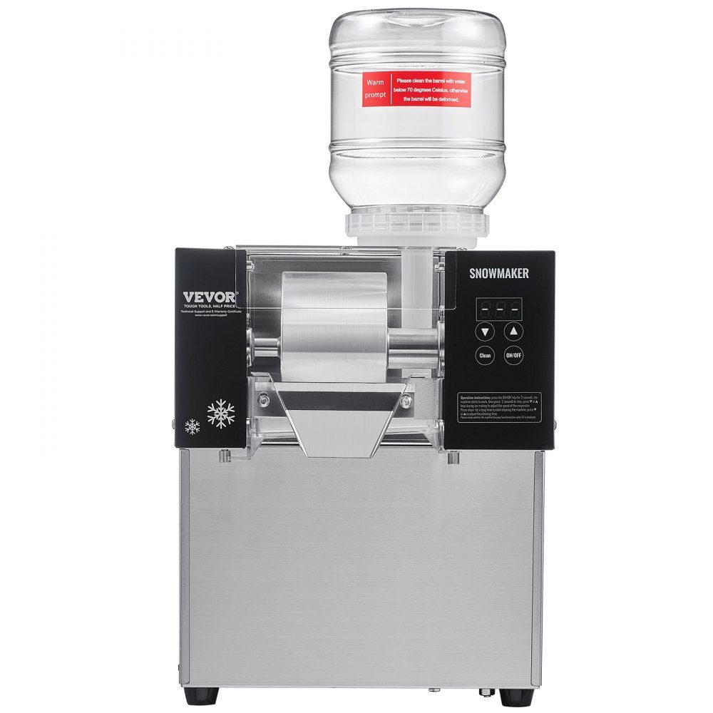 Commercial Snowflake Ice Machine, Snow Ice Machine, 80kg/24 Hours Snowflake Ice Machine, Ice Shaver, Electric Snow Cone Maker with Air Cooling System and Touch Screen for Bakery Cafe