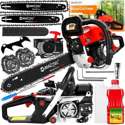 Benzin-Kettensäge 58 ccm 5,7 PS – 2× Schwert 16″/18″, 2× Kette & Öl Benzin-Kettensäge 58 ccm 5,7 PS – 2× Schwert 16″/18″, 2× Kette & Öl