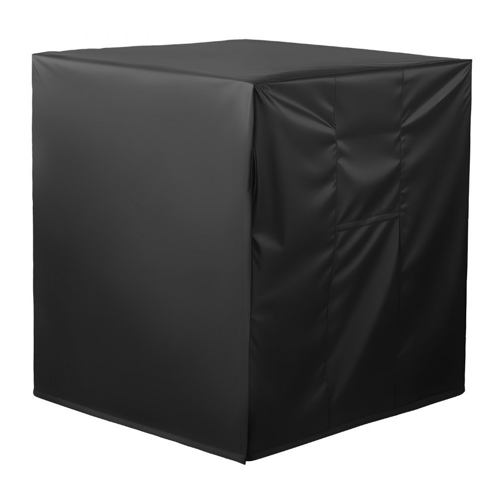 Klimaanlagen-Abdeckung, 812 x 812 x 914 mm, dreilagiges wasserdichtes Polyestergewebe, Schutzhülle, universelle Passform, Schwarz