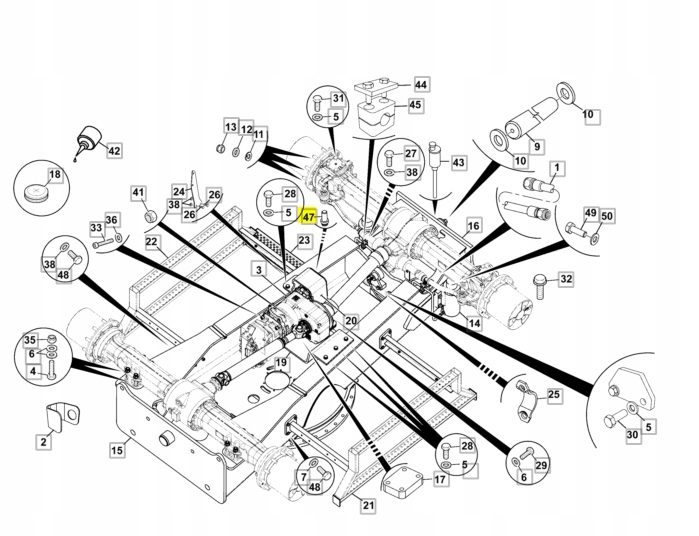 10x JCB graaflaadmachine montageschroef 2CX, 3CX,4CX, 215E, 504B, 531-70, 506B, TM300 826/00892K