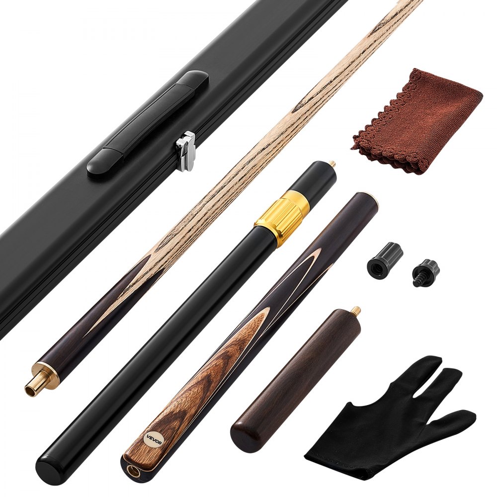 Queue de billard (1447,8 mm/540 g) avec tige d'extension, pointe en cuir, étui et serviette en aluminium, bâton de billard adapté pour table de billard professionnelle, bar, maison, bureau Queue de billard (1447,8 mm/540 g) avec tige d'extension, pointe en cuir, étui et serviette en aluminium, bâton de billard adapté pour table de billard professionnelle, bar, maison, bureau