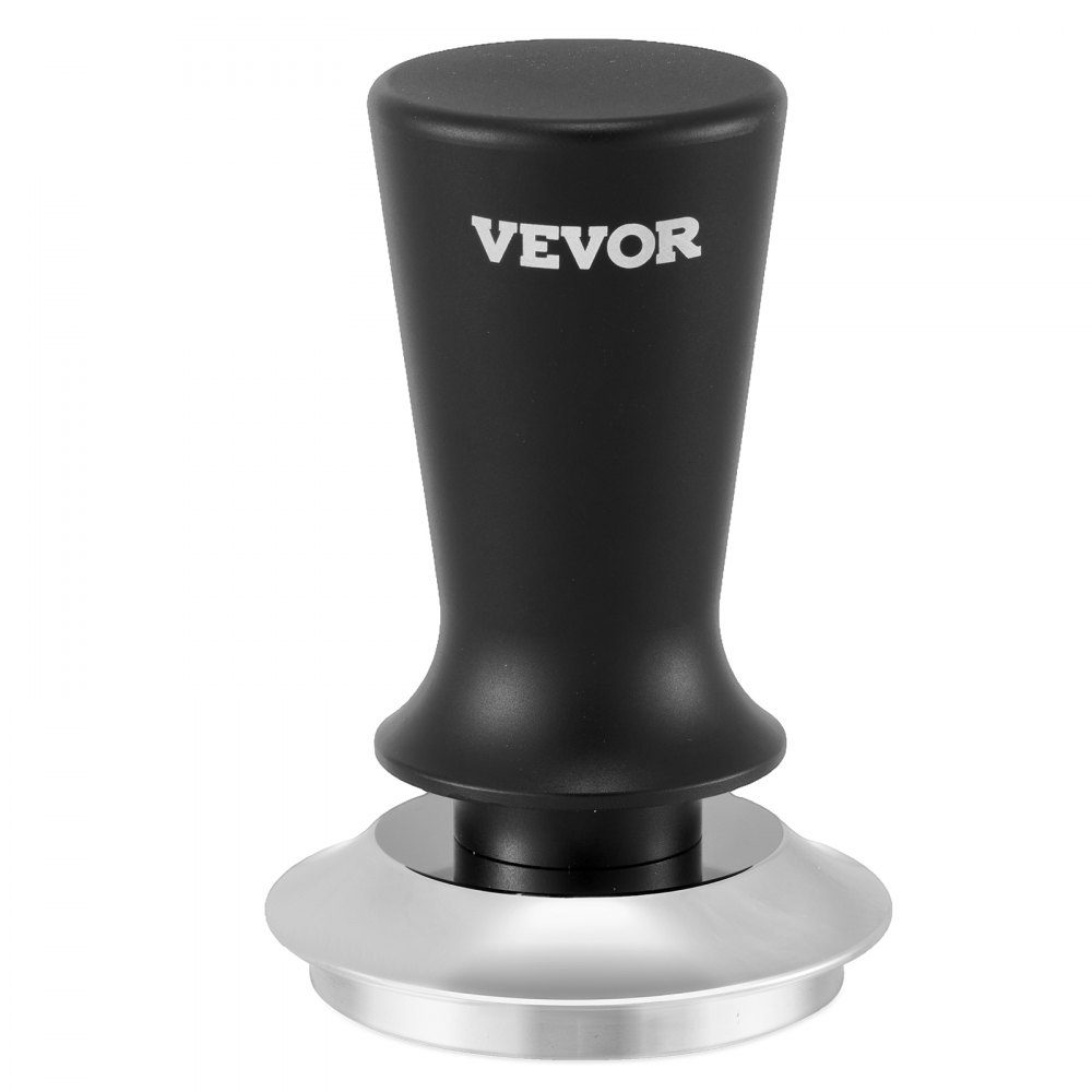 Tamper à expresso 53 mm Tamper à café à ressort Outil de bourrage de 30 lb Outil à café pour machine à café Accessoires de café Tamper à café en acier inoxydable avec poignée antidérapante Noir