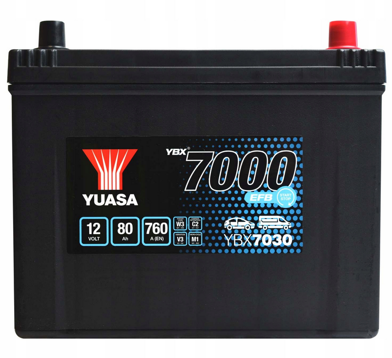 YUASA YBX7030 EFB 12V 80AH 760A – Part No. HT-47298