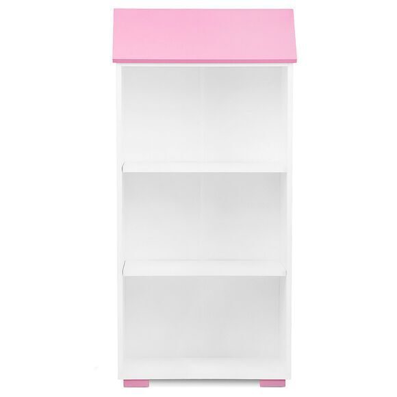 Design-Bücherregal für Kinderzimmer 130 cm weiß-rosa Kinderzimmer
