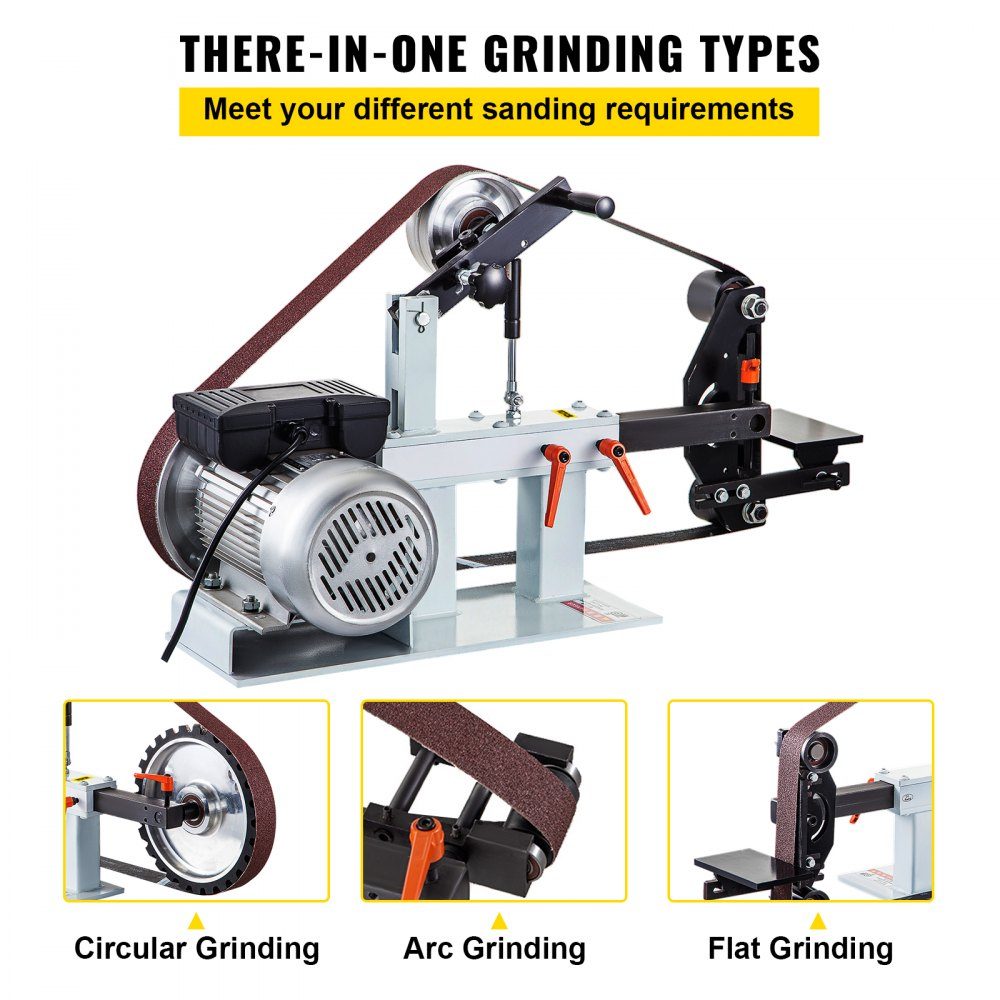 Belt Sander 2" x 82" Belt Disc Sander Combo Belt Disc Sander, 2800 RPM Belt and Disc Sander, PH 427 x 12" Rubber Contact Wheel Stand Belt Disc Sander