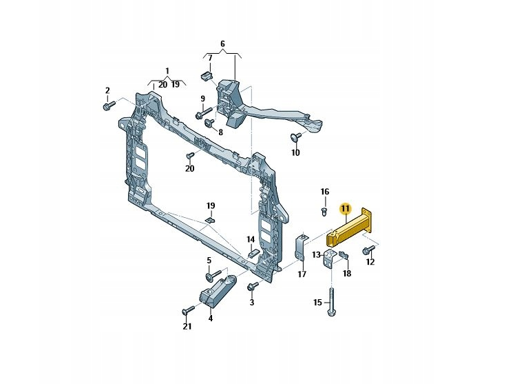 VOORZIJDRAGER AUDI Q7 Q8 RECHTSONDER 4M0802038D